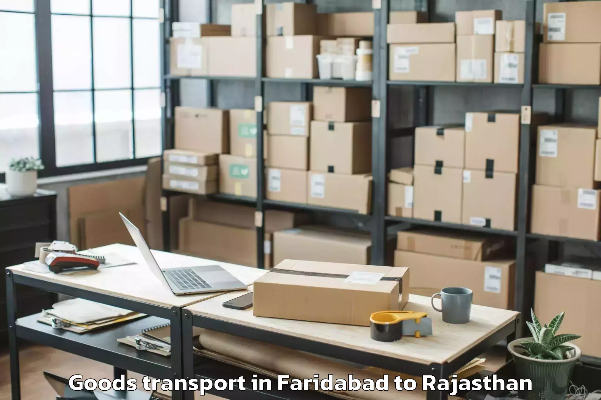 Faridabad to Malpura Goods Transport Booking